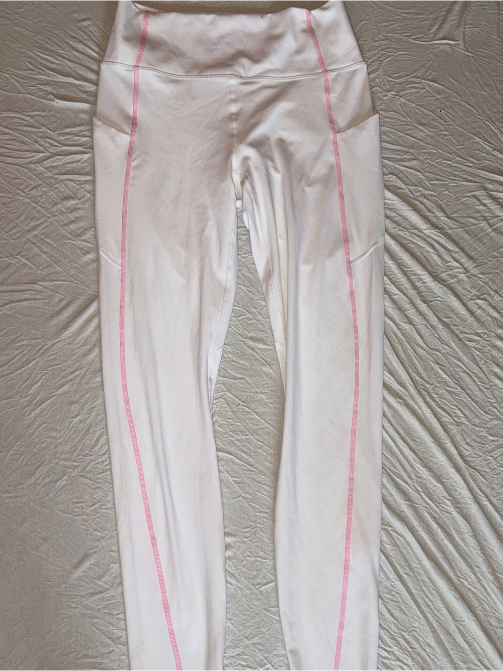 Fabletics white and pink leggings